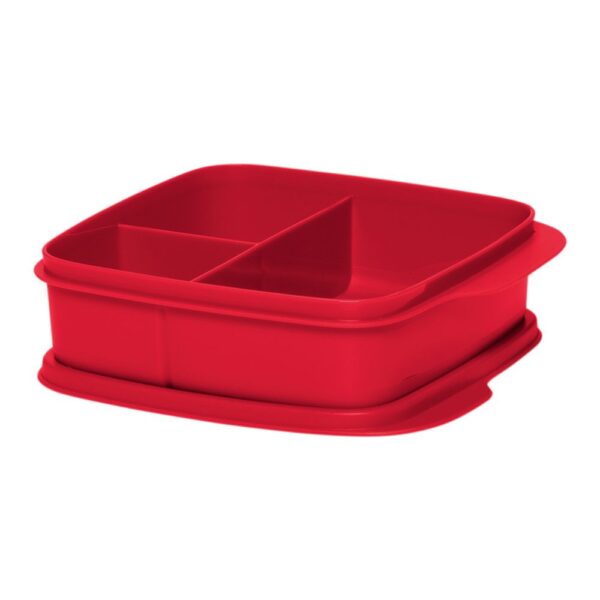 Tupperware Basic Line com Divisórias 550ml Vermelha