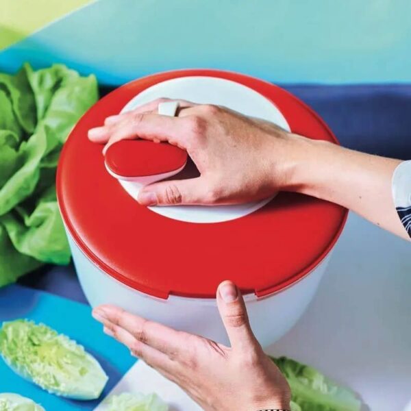 Tupperware Centrífuga Plus Secadora de Salada Vermelha 3,9 litros - Image 6