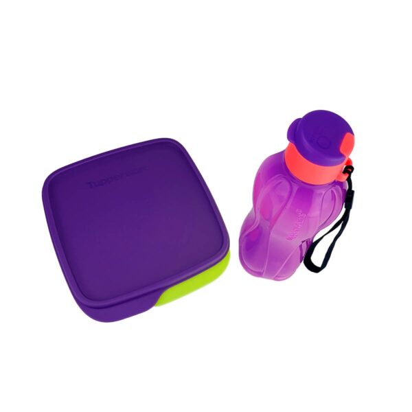 Kit Tupperware Garrafa Eco Tupper 500ml + Basic Line 550ml Amarelo Neon - Image 3