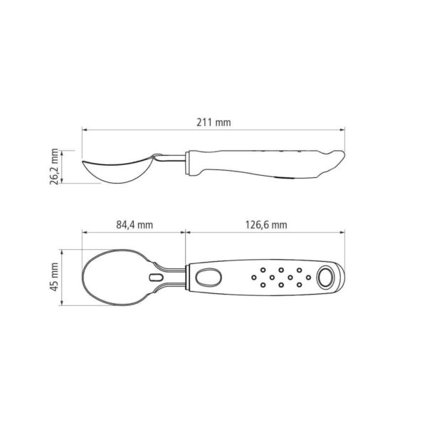 Colher de Sorvete Tramontina Inox Preta - Image 4