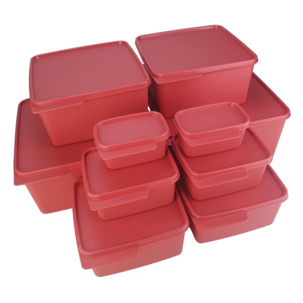 Kit Tupperware PDA 05/2024 Basic Line Rosa Malva 10 peças - Image 4