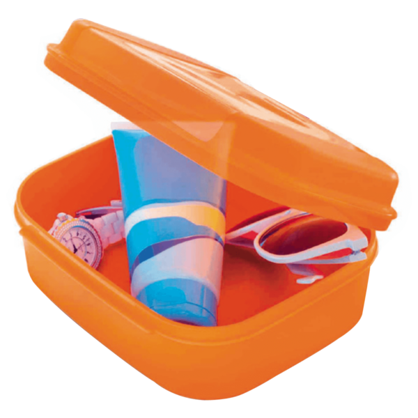 Tupperware Visual Box Pequeno 1,1 litro Laranja Tiger