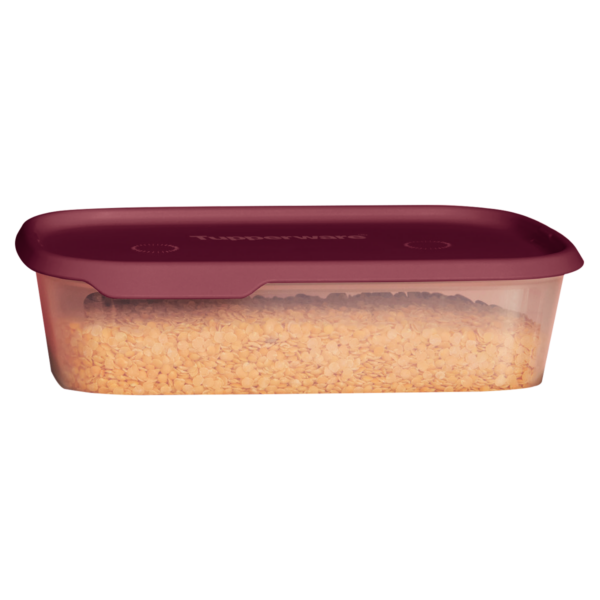 Tupperware Toque + Touch Fresh Retangular 1,3 Litro Marsala Translúcido