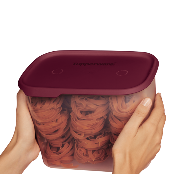 Tupperware Toque + Touch Fresh Retangular 4,4 Litros Marsala Translúcido - Image 2