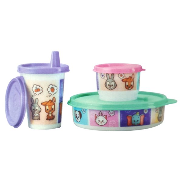 Kit Tupperware Infantil Baby Animais Disney 3 peças - Image 2