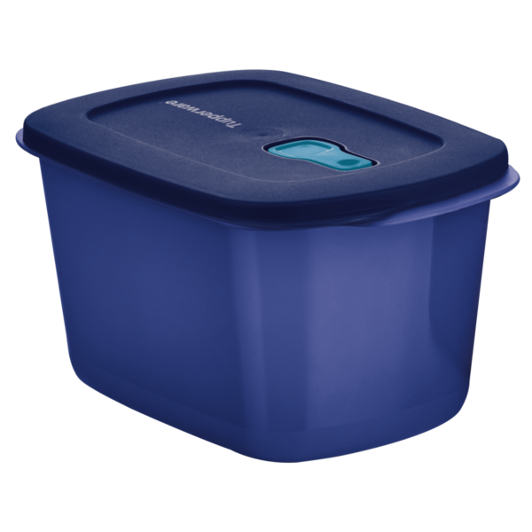 Tupperware Cristalwave Retangular Marmita 2,3 litros Geração II Azul