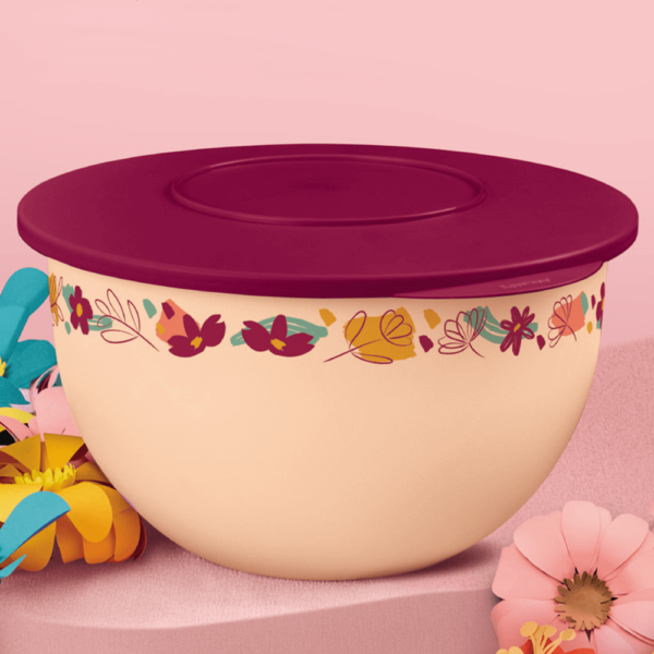 Tupperware Tigela Murano Flores ao Vento 4,3 Litros