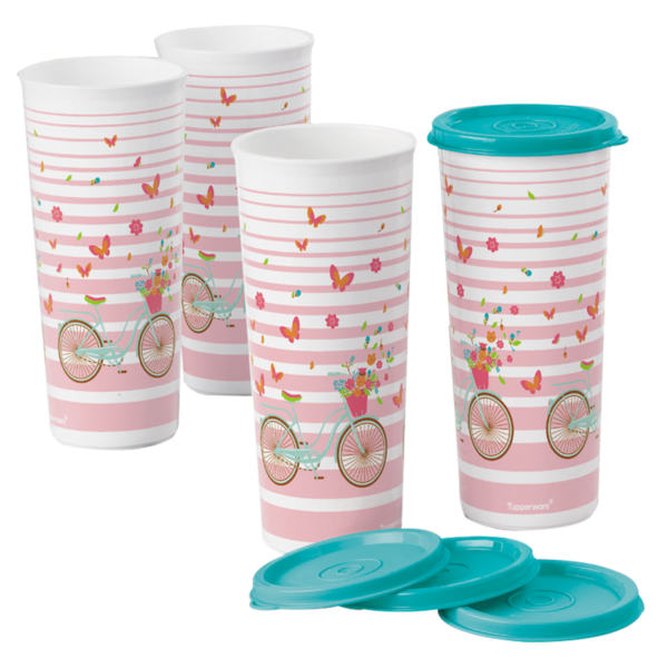 Kit Tupperware Copo Bike 470ml 4 peças