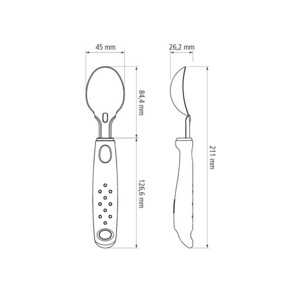 Colher de Sorvete Tramontina Inox Vermelha - Image 4