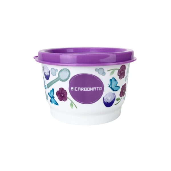 Tupperware Potinho Bicarbonato de Sódio Floral 140ml Roxo