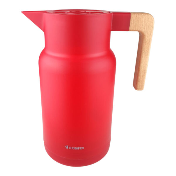 Garrafa Térmica de Café 1 Litro Wood Fashion Vermelho Termopro