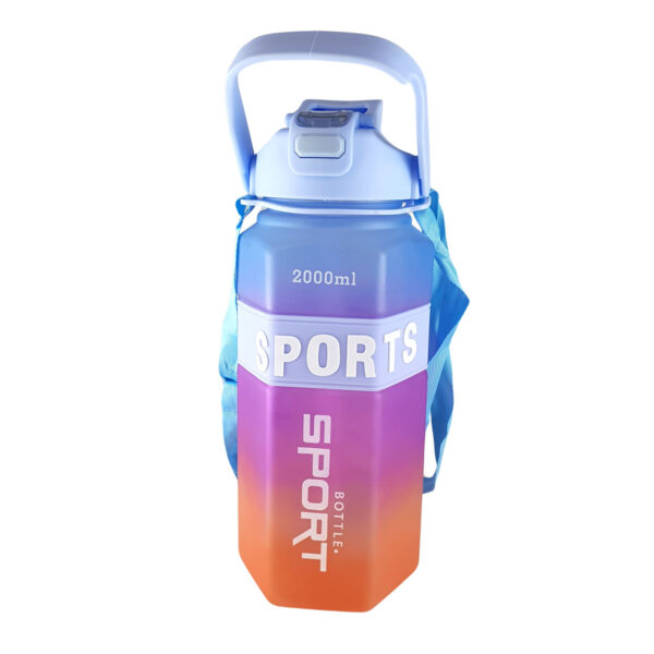 Garrafa de Água 2 litros Squeeze Sports com Alça Azul Roxo Laranja - Image 3