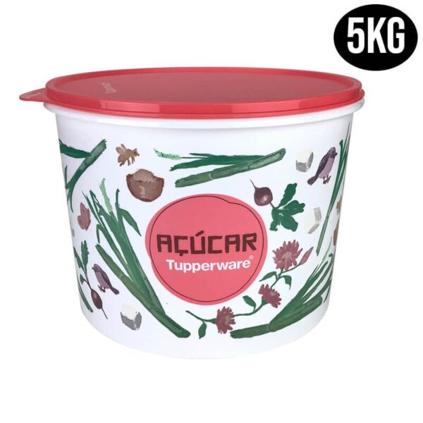 Tupperware Caixa Açúcar Floral 5kg