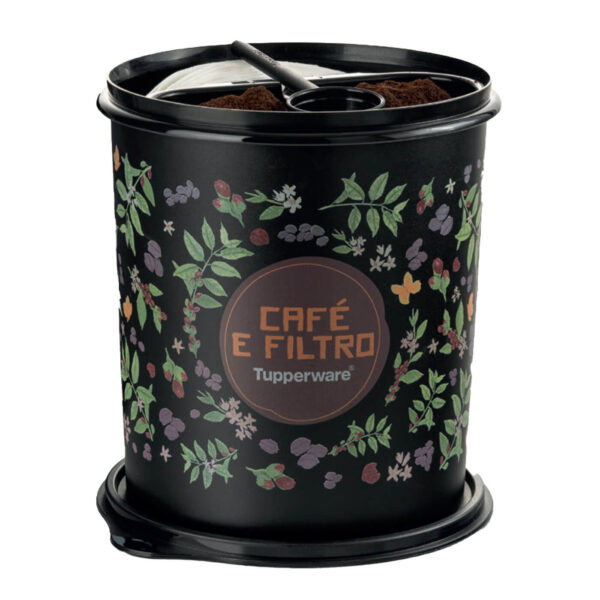 Tupperware Caixa Café e Filtro Floral