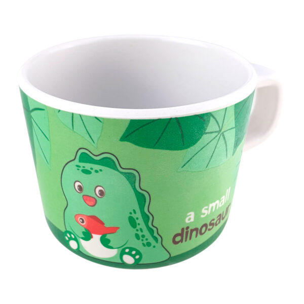 Kit Infantil Refeição Dinossauro Fibra de Bambu Verde 5 peças - Image 2