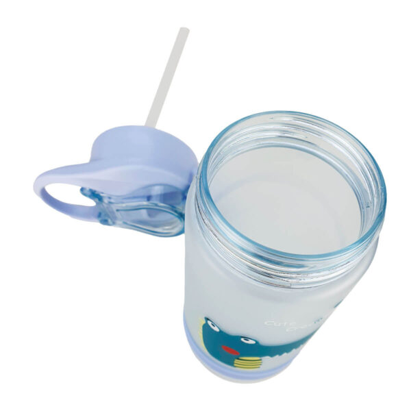 Garrafa Squeeze Infantil Plástico 500ml Azul Crocodilo - Image 4