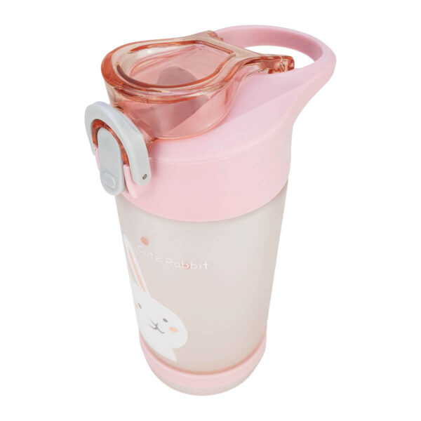 Garrafa Squeeze Infantil Plástico 500ml Rosa Coelho - Image 2