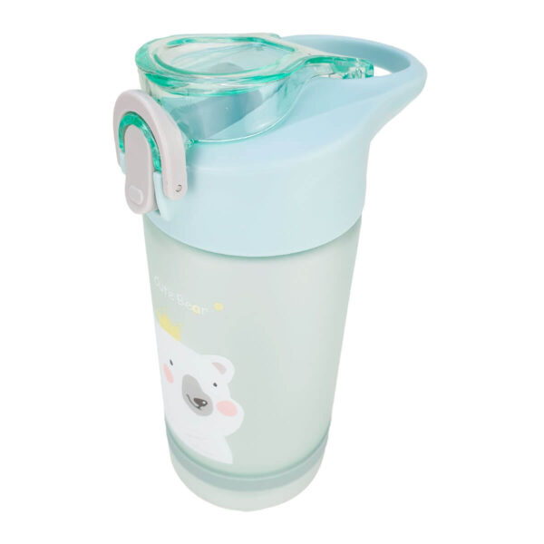 Garrafa Squeeze Infantil Plástico 500ml Verde Urso - Image 2