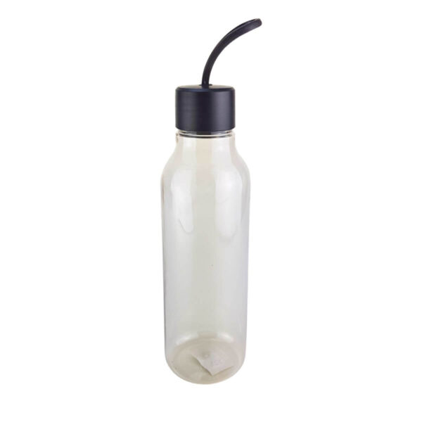 Garrafa para Água Squeeze 700ml Transparente Tampa Preta - Image 3