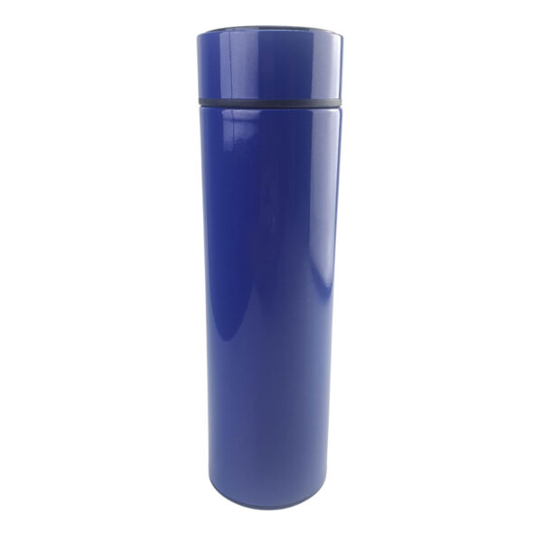 Garrafa Térmica Aço Inox com Termômetro Led 500ml Azul Glitter - Image 4