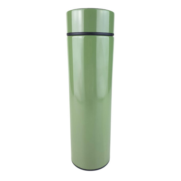 Garrafa Térmica Aço Inox com Termômetro Led 500ml Verde - Image 2