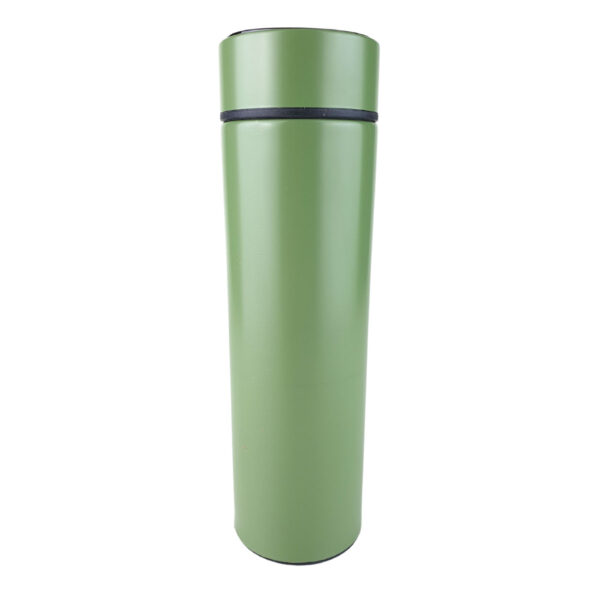 Garrafa Térmica Aço Inox com Termômetro Led 500ml Verde Fosco - Image 2