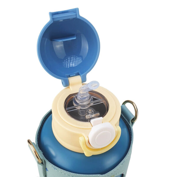 Garrafa Térmica Infantil Aço Inox Alça 500ml Azul - Image 3