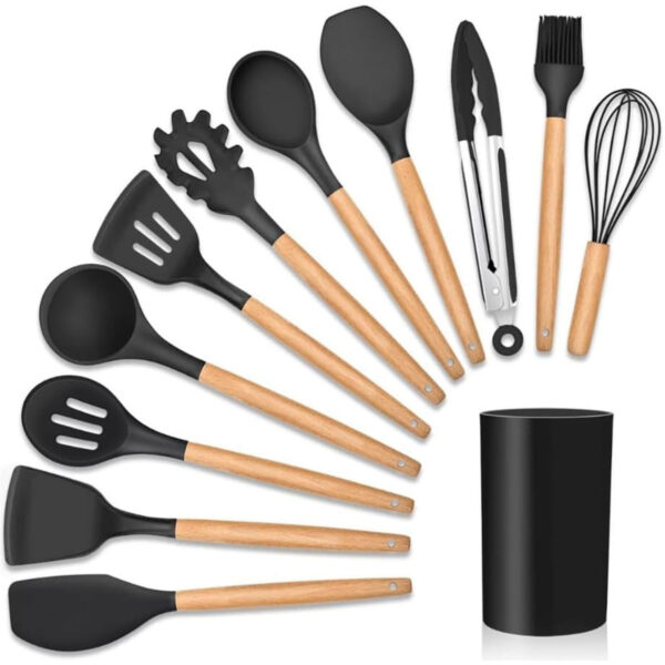 Kit Utensílios de Cozinha de Silicone com Suporte 12 peças - Image 7