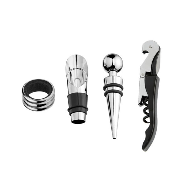 Kit para Vinho Inox 4 peças