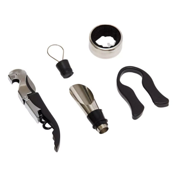 Kit Para Vinho Inox 5 Peças