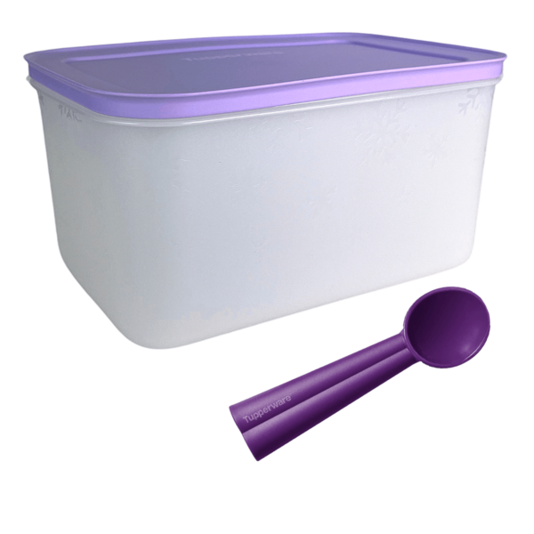 Kit Tupperware Freezer Line 2,5 litro + Colher para Sorvete Roxa 2 peças