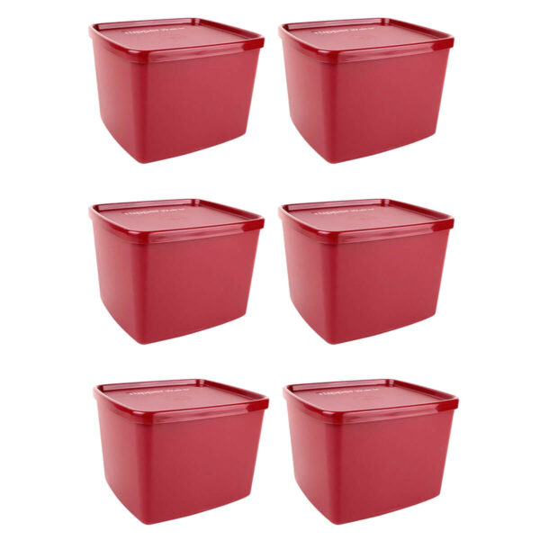 Kit Tupperware Jeitoso 800ml Marsala 6 peças