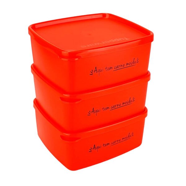 Kit Tupperware Jeitosinho 400ml Aqui Tem Carne Moída 3 peças - Image 4