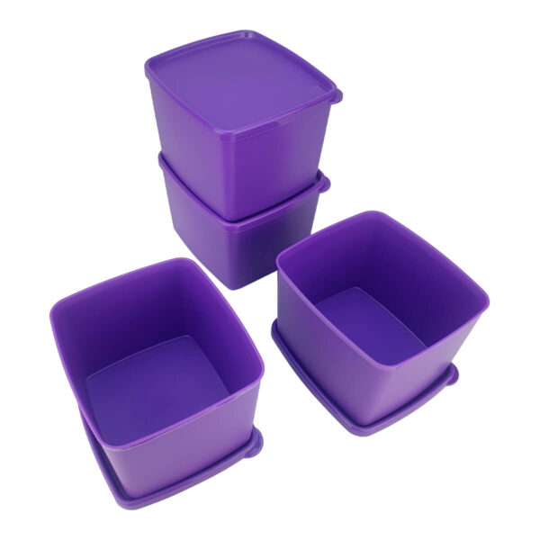 Kit Tupperware Jeitoso 800ml Roxo 4 peças - Image 3