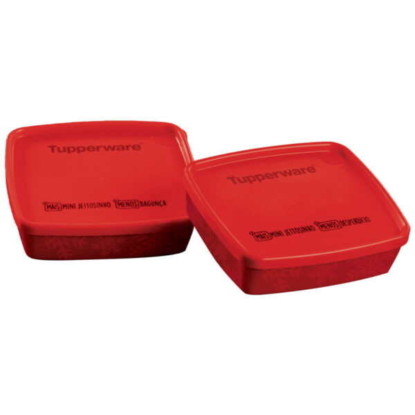 Kit Tupperware Mini Jeitosinho Neve 250ml Vermelho 2 peças