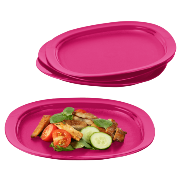 Kit Tupperware Prato Murano Rosa 4 peças