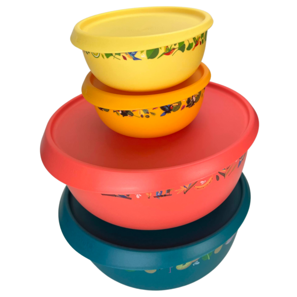 Kit Tupperware Tigela Toque Mágico Tropical 4 Peças - Image 2