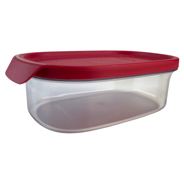 Kit Tupperware Ultra Clear Oval 500ml Transparente e Vermelho 4 peças - Image 3