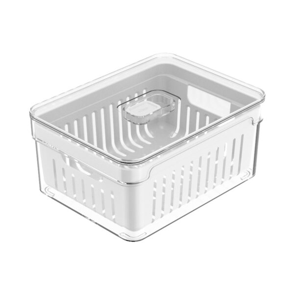 Organizador De Geladeira Com Cesto e Tampa Clear Fresh 2,2 Litros