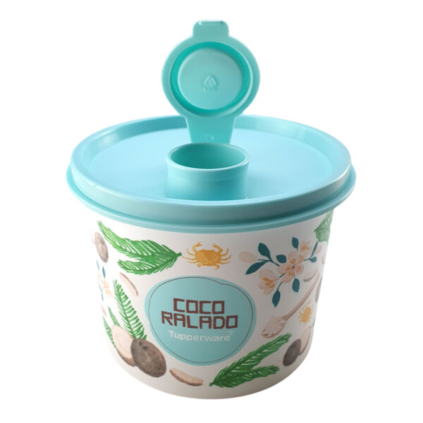 Tupperware Redondinha Coco Ralado com Bico Dosador Floral 250g - Image 2