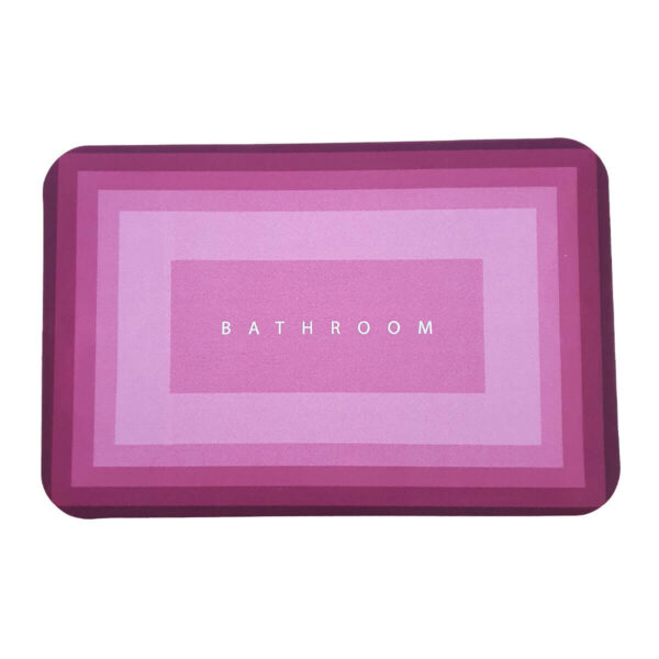 Tapete Mágico Super Absorvente para Banheiro Base Antiderrapante Bath Room Rosa
Escuro