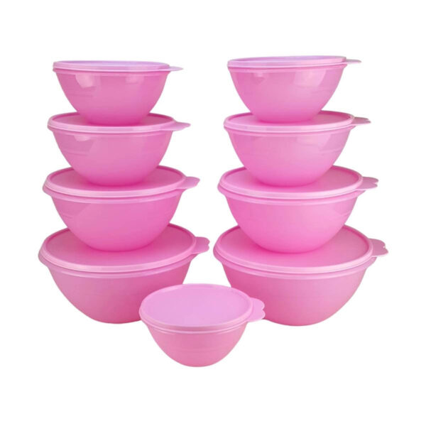 Kit Tupperware PDA 03/2024 Maravilhosa Rosa Translúcido 9 peças