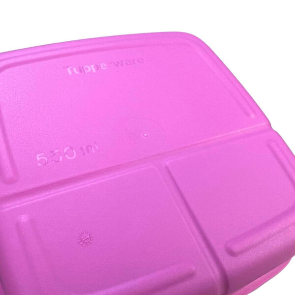 Tupperware Basic Line com Divisórias 550ml Rosa - Image 3