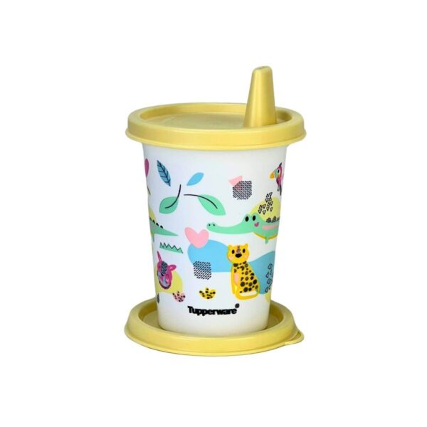 Kit Tupperware Copo com Bico 200ml + Pratinho Mini Floresta 500ml Amarelo - Image 9