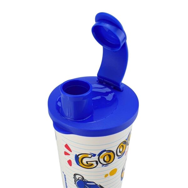 Tupperware Copo com Bico Futebol 470ml Branco e Azul - Image 2