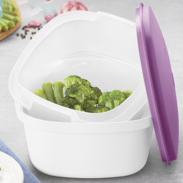 Tupperware Múltipla 2,5 litros Branca e Lilás