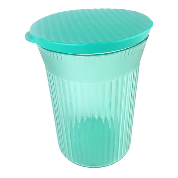 Tupperware Petisqueira Canelada Mate Redonda 630ml Verde - Image 2