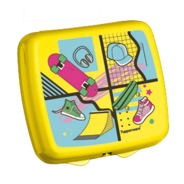 Tupperware Porta Sanduíche Skate Amarela