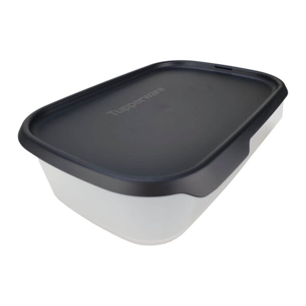 Tupperware Toque + Touch Fresh Retangular 1,3 litro Preto Translúcido