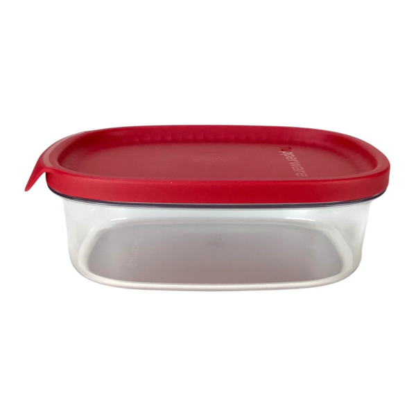 Kit Tupperware Ultra Clear Oval 500ml Transparente e Vermelho 2 peças - Image 2